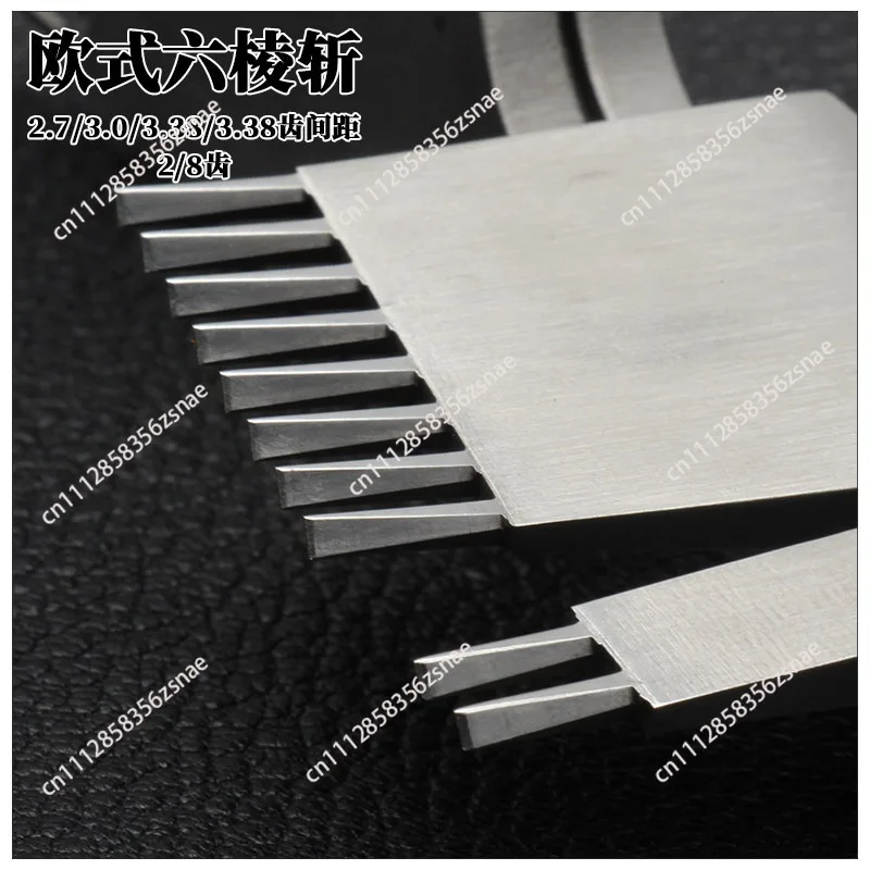 Diamond Pricking Iron, European Oblique Flat Leather Chisel, DIY Leather Craft Stitching Hole Punch Tool