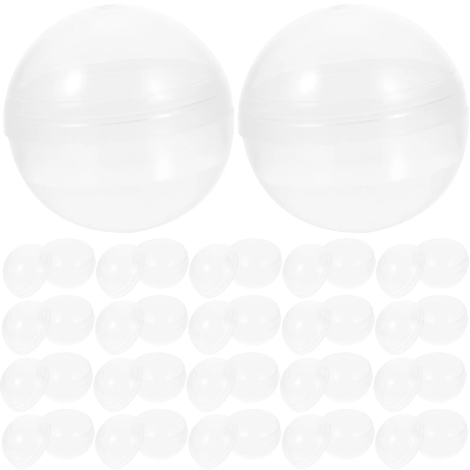 

100 Pcs Fillable Round Balls Plastic Packaging Ball Hollow Toy Claw Machine Ball Home Decor Clear Balls Present Packing Party