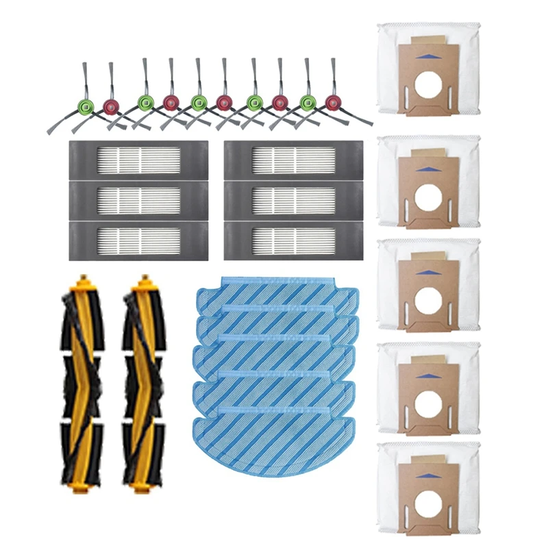 Kit de pièces de remplacement pour aspirateur robot Ecovacs Deebot OZMO T8 T8 AIVI, rouleau, brosse, sacs à poussière, accessoires, chaud