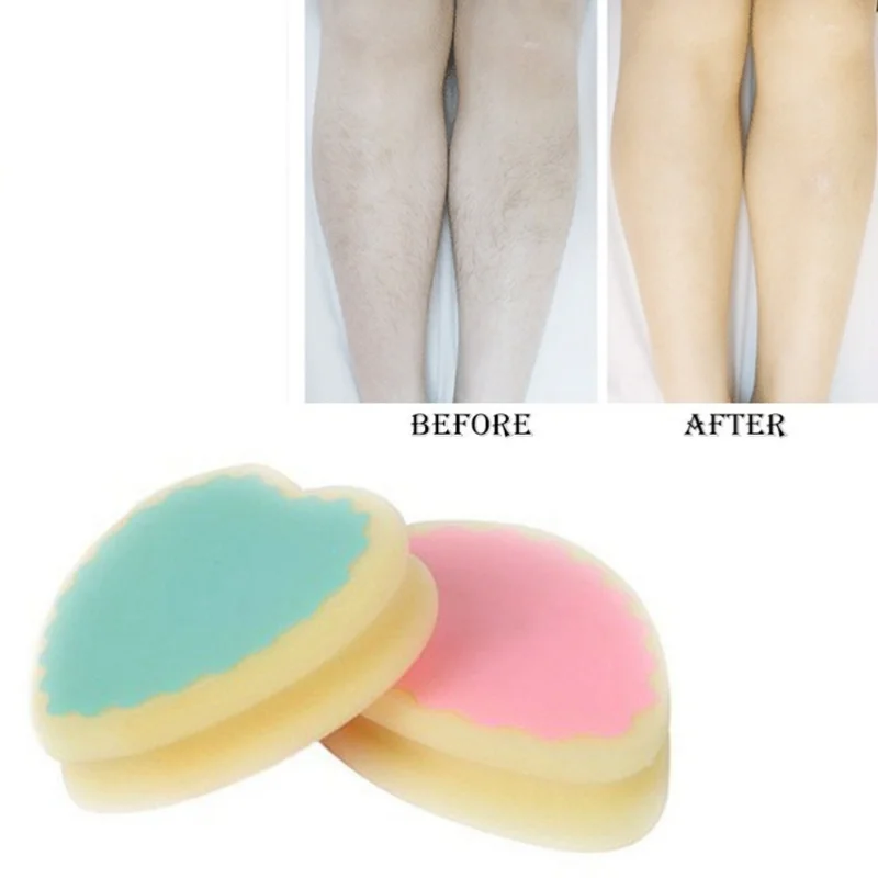 Popular Magic Painless Hair Removal Depilation Sponge Pad Remove Hair Remover Color Random