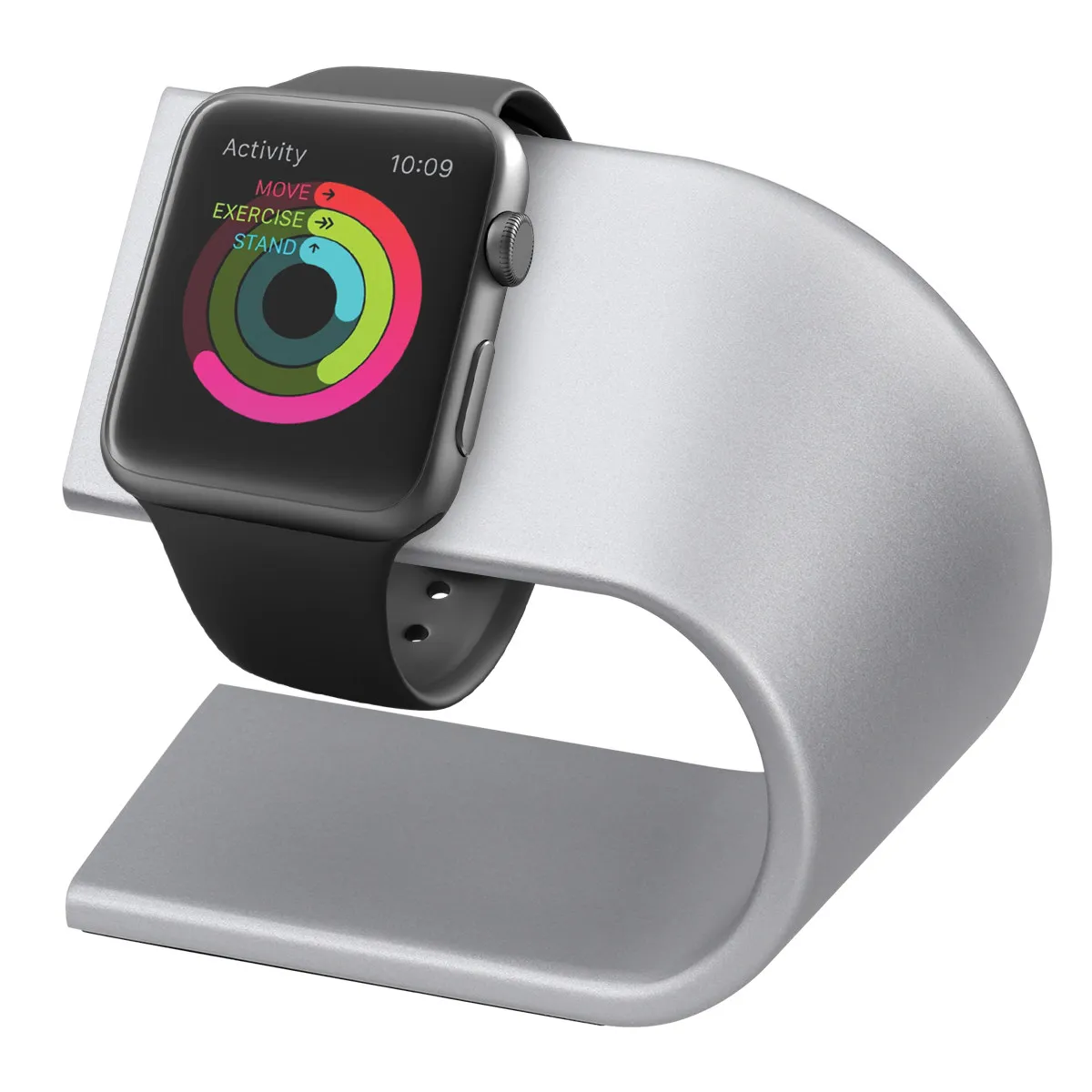 

Подставка-держатель U-образной формы для зарядки, прочная подставка для смарт-часов, портативная подставка для дисплея, серебристая