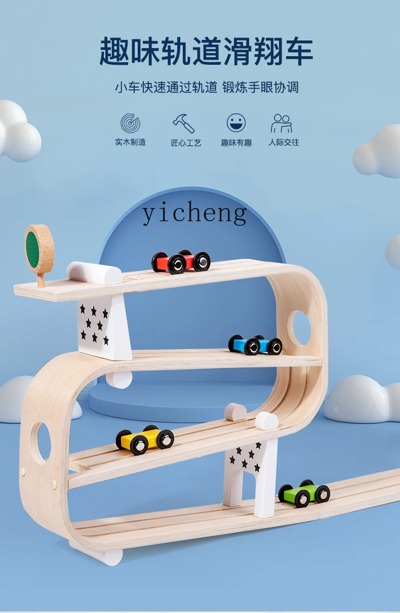 Zabawka dla dzieci - autko ślizgające się po torze, dla chłopca, od [ile] lat, model Pule Baby Boy Track Gliding Warrior, napęd inercyjny, odporna na upadki.