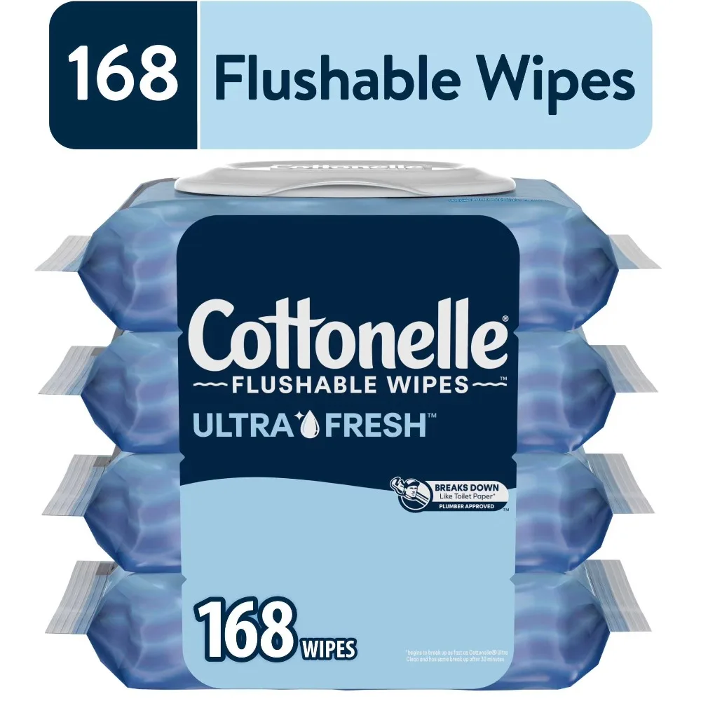 Cottonelle Ultra Fresh Flushable Wet Wipes 4 Packs