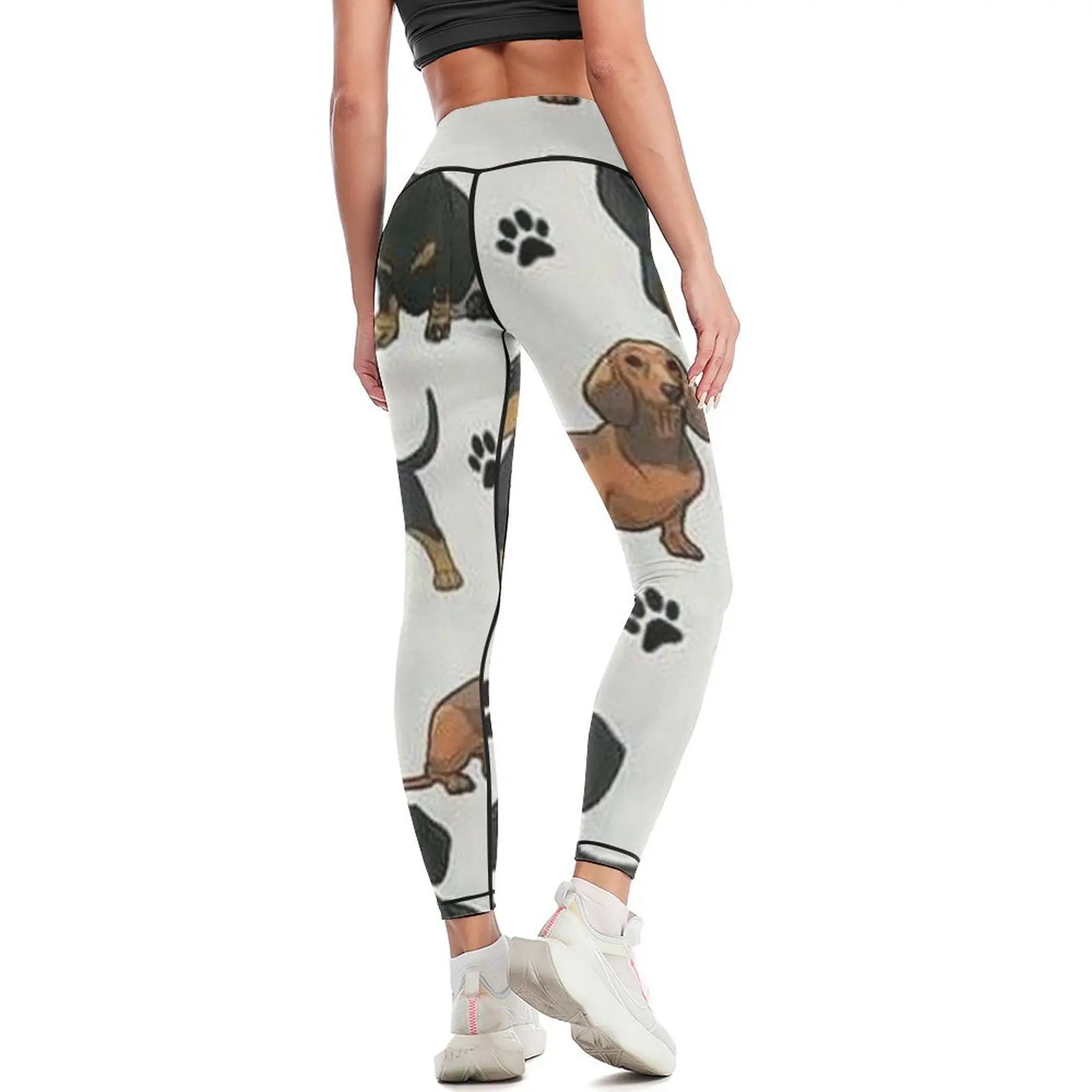 Dachshund Dog cartoons cute Leggings sports shirts gym Golf wear joggers for Sports female Womens Leggings