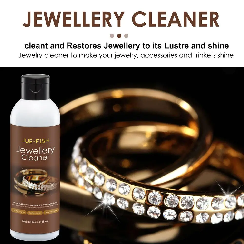 Sterling Silver Jewelry Cleaner 100 Ml Jewelry Cleaner Machine Jewelry Clean Solution Concentrate Gentle Power For Gold Jewelry