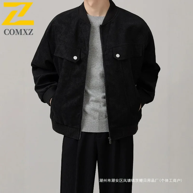 

COMXZ Men Coat 2025 Lightweight Minimalist Commuting Comfortable Climbing Jackets Travel High Quality Walking Varsity Jackets