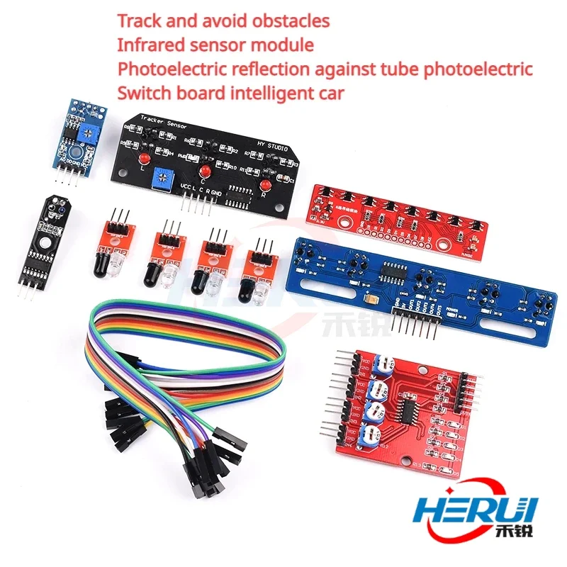 Track and avoid obstacles Infrared sensor module Photoelectric reflection against tube photoelectricSwitch board intelligent car