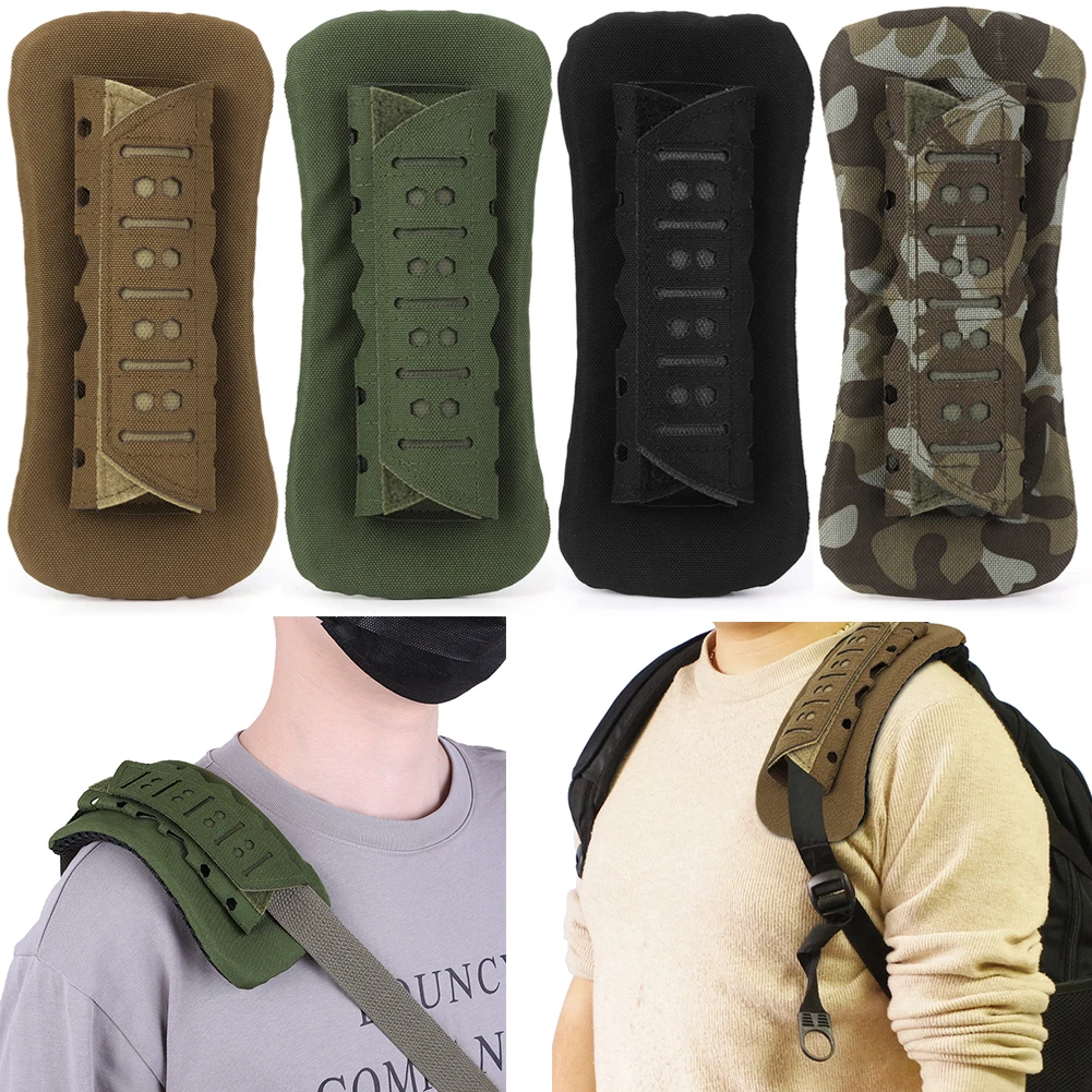 Tactical Vest Shoulder Pad Outdoor Tactical Shoulder Pad Laser Cutting Mesh Shoulder Cushion Pad Breathable for Backpack Vest