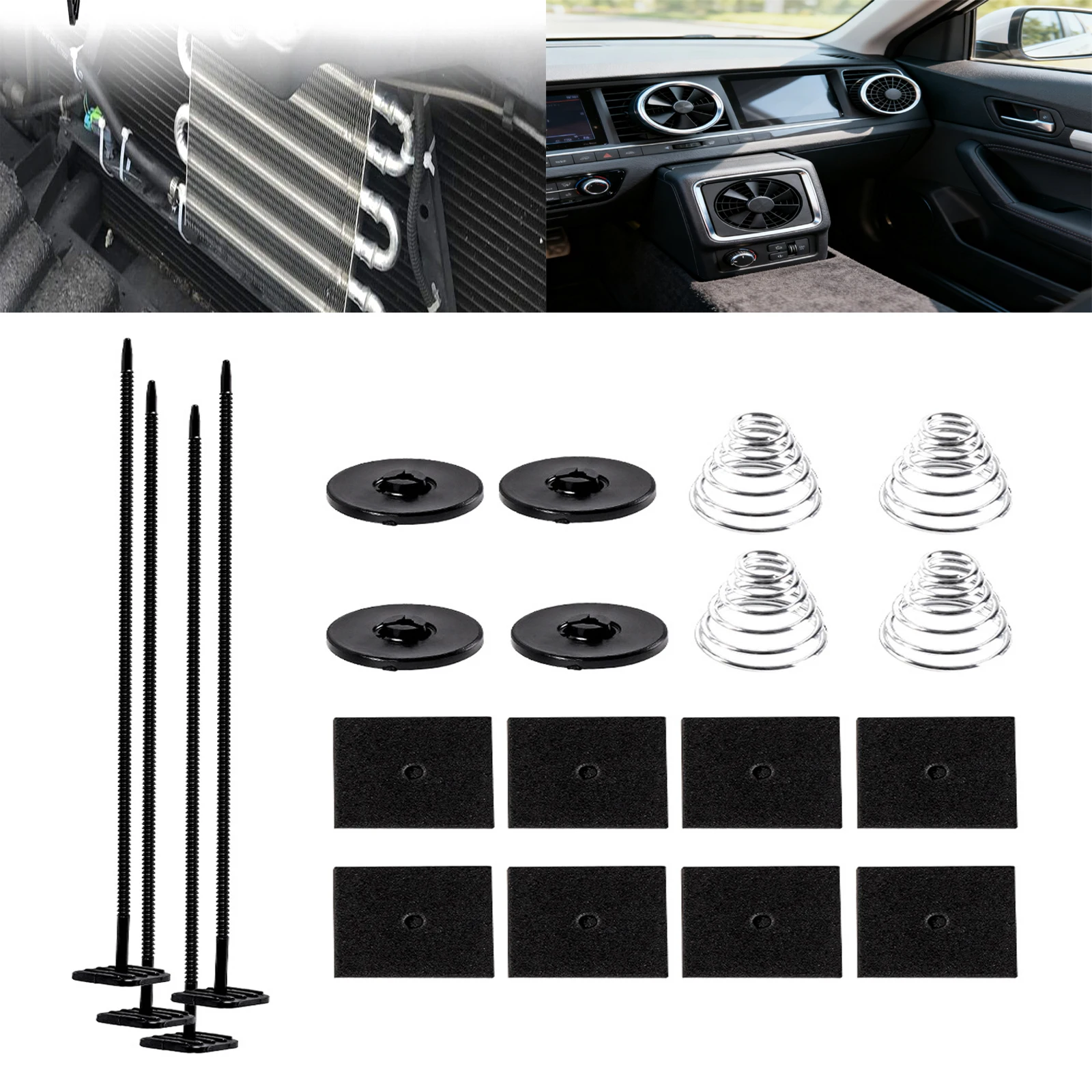 1Set Universal Car Modification AC Fan Radiator Accessories Cooling Oil Cooler Condenser Cable Ties Cooling System Parts