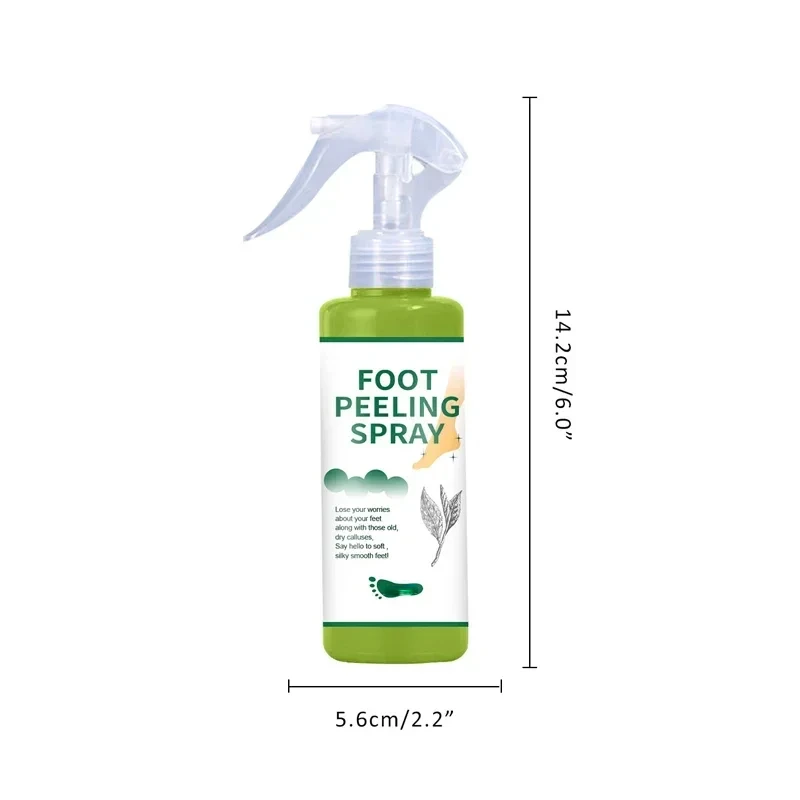 Green Tea Foot Care Foot Peeling Spray With Natural Green Tea Essence Whiten Feet Scrubber Exfoliator Dead Skin Remover 100ml