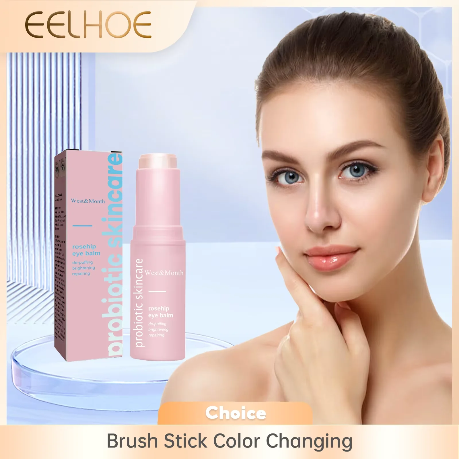 

Rosehip Eye Cream Lifting Moisturizing Balm Stick Remove Dark Circles Eye Bags Puffiness Hyaluronic Acid Anti Wrinkle Eye Cream