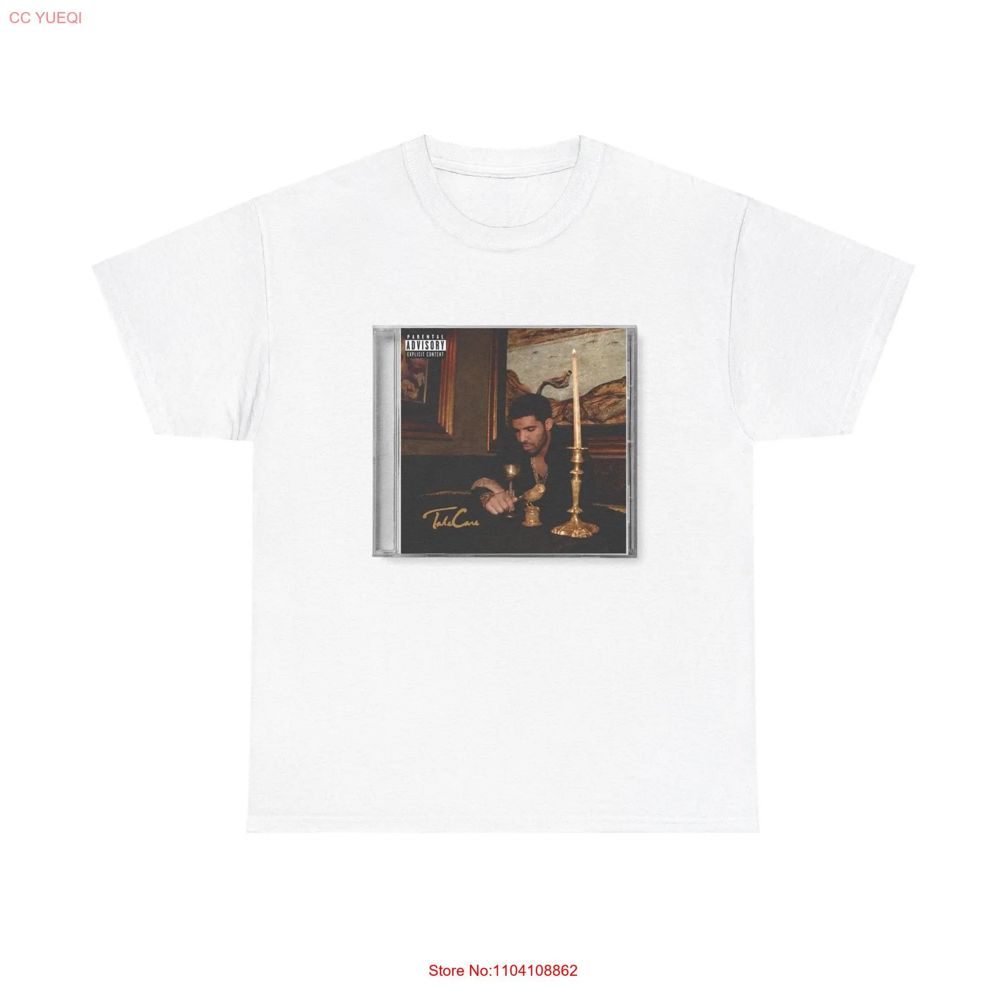 Take Care Album Cover T Shirt Drake Y2K Rap Hip Hop Fashion Rapper Merchandise long or short sleeves