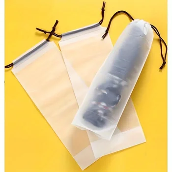 Sac de rangement Transparent étanche pour parapluie, organisateur d'accessoires de parapluie, sac à cordon Portable réutilisable, sac de rangement pour la maison