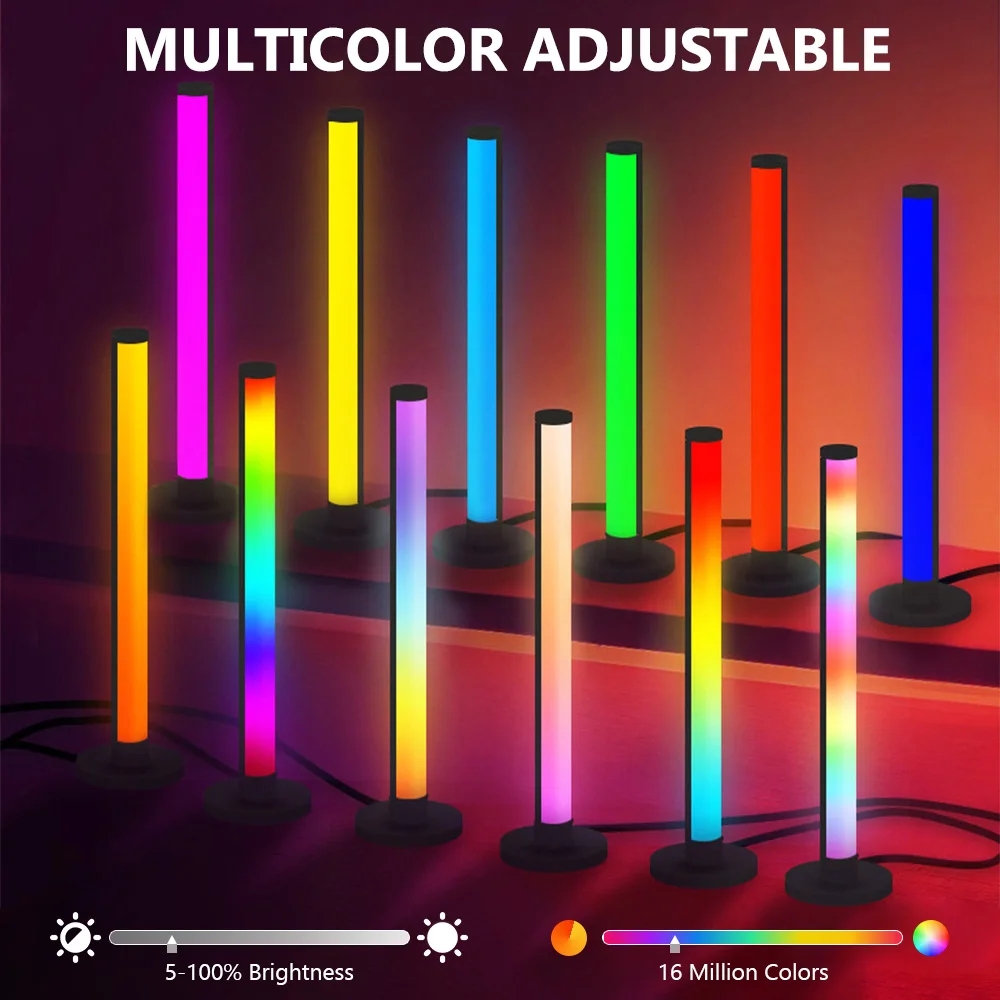 Smart LED Light Bars RGB App and Remote Control 16 Million Colors Sync Music Timer TV Backlights USB Rhythm Ambient Pickup Lamps