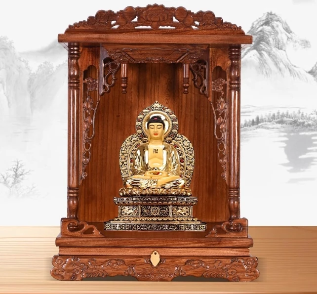

Wall hanging solid wood shrine cabinet, shrine offering, shrine