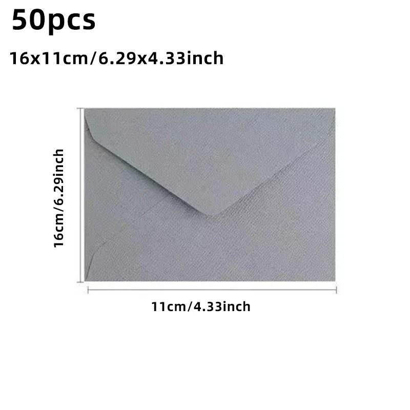 50 stks/partij 20.1x15.1 cm Enveloppen voor Trouwkaarten Business hoogwaardige 250g Textuur Papier Briefpapier Leveringen opbergtas
