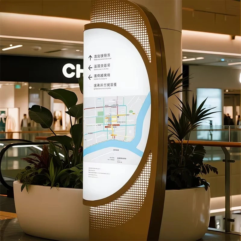 Shopping Center Wayfinding Signs, Indoor/Outdoor Hanger Signs, Shopping Center Independent Light Emitting Diode Screen Billbords
