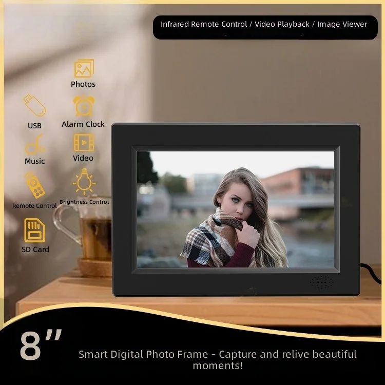 Source digital strength factory new 8 inch high definition digital photo frame electronic electronic album digital calendar