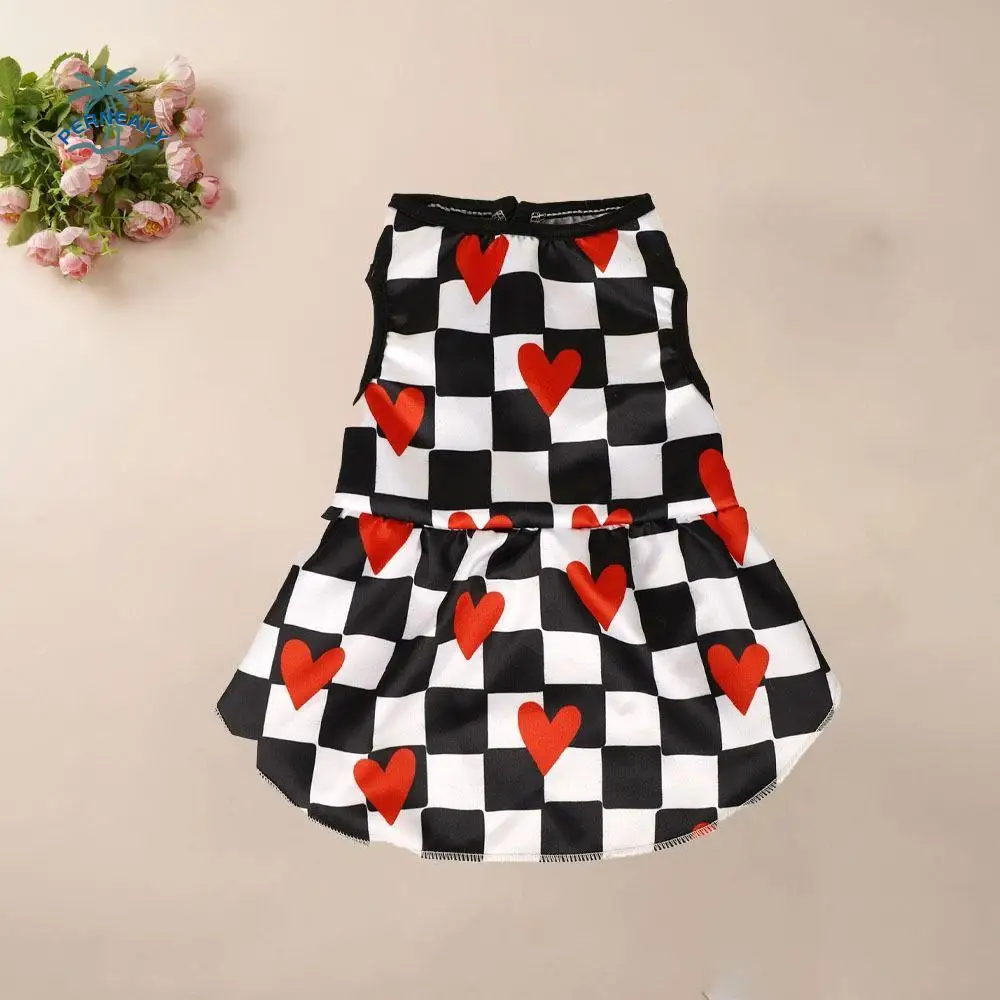 

Portable With Pattern Pet Dress Cartoon Cute Cat Dress Breathable Printed Clothing Skirt Pet Accessories