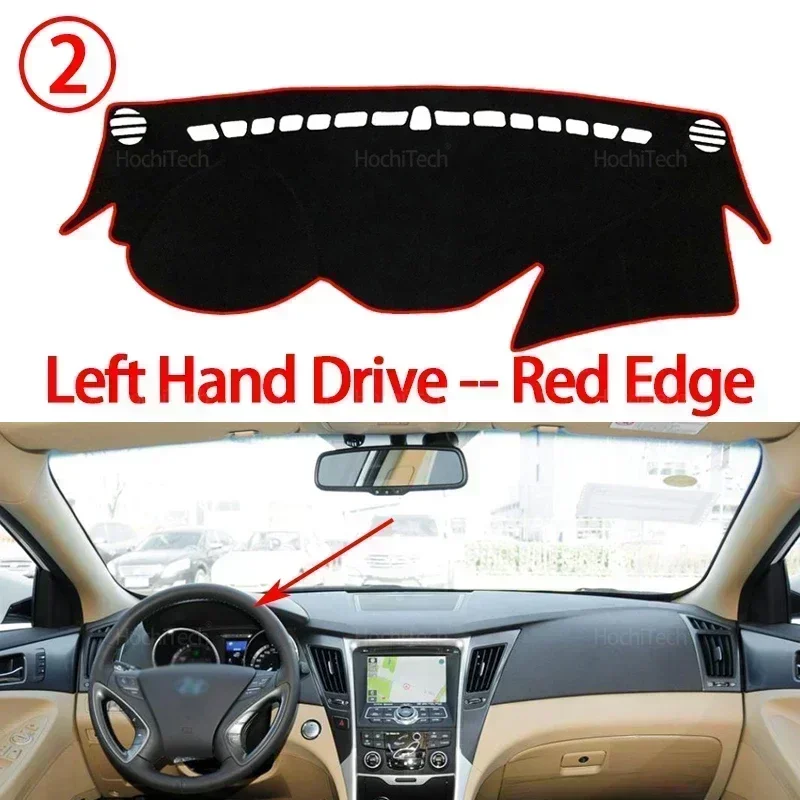 Dashboard Cover Protective Pad for Hyundai Sonata I45 2010 2011 2012 2013 2014 YF Accessories Dash Board Sunshade Anto-UV Carpet