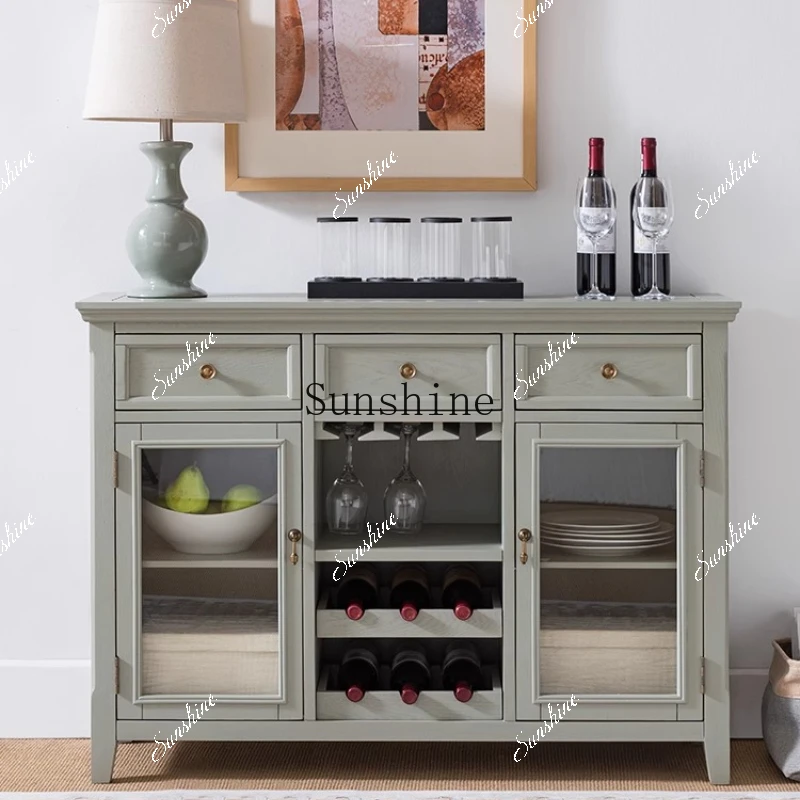 ثلاث دلاء أوروبية قديمة وبابين، طعام من الخشب الصلب مع رف نبيذ، قدم بسيط وحديث #2