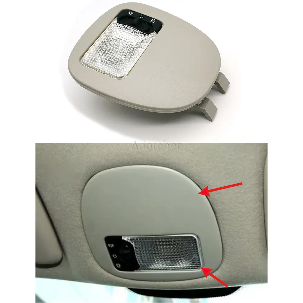 

1 комплект подходит для Citroen C2 Peugeot 206 207 серый салон автомобиля на крыше купольный светильник для чтения с крышкой автомобильные аксессуары