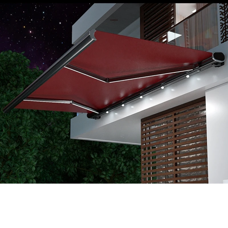 

Electric Canopy Villa Outdoor Balcony Door Roof Foldable Awning Full Box Retractable Courtyard Shrink Awning