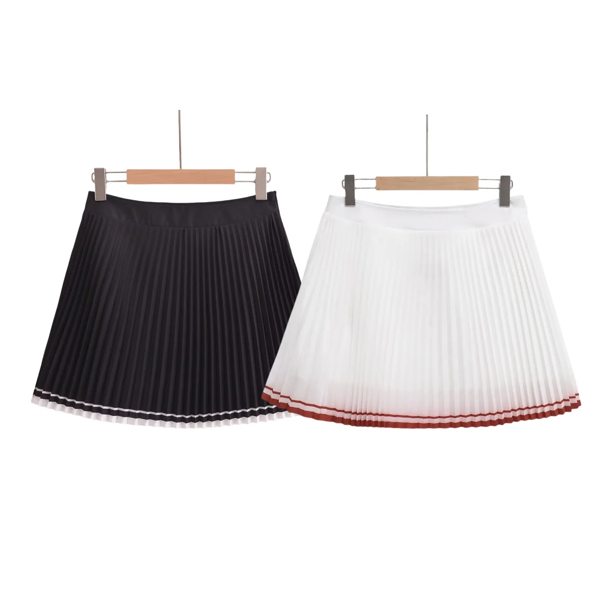 

BM&MD&ZA Womens Casual Loose Contrast Color Patchwork Mini Pleated Skirt Half Skirt in Stylish Simple Style