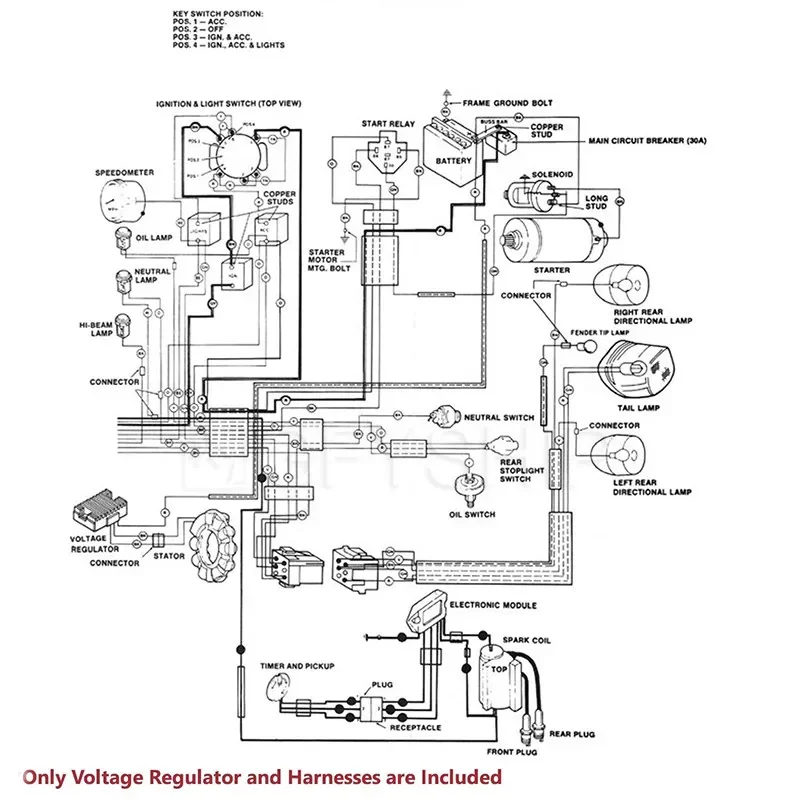 منظم جهد الدراجة النارية MOSFET لـ Harley Fat Boy FLSTF 2000 Night Train FXSTB 2000 Springer Softail FXSTS 2000 #2