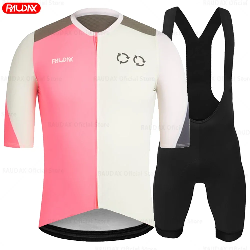 

New RAUDAX Men's Team Uniform Mountain Bike Riding Clothes Set Summer Breathable Riding Clothes MTB Champion Cycling Clothes