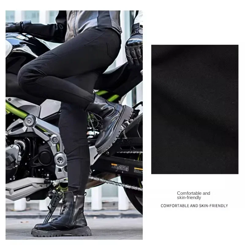 Motorcycles Cycling Pants Women's Spring Summer Comfort Breathable Slim Wear-resistant Anti-drop Motorcycle Pants Women's Kevlar