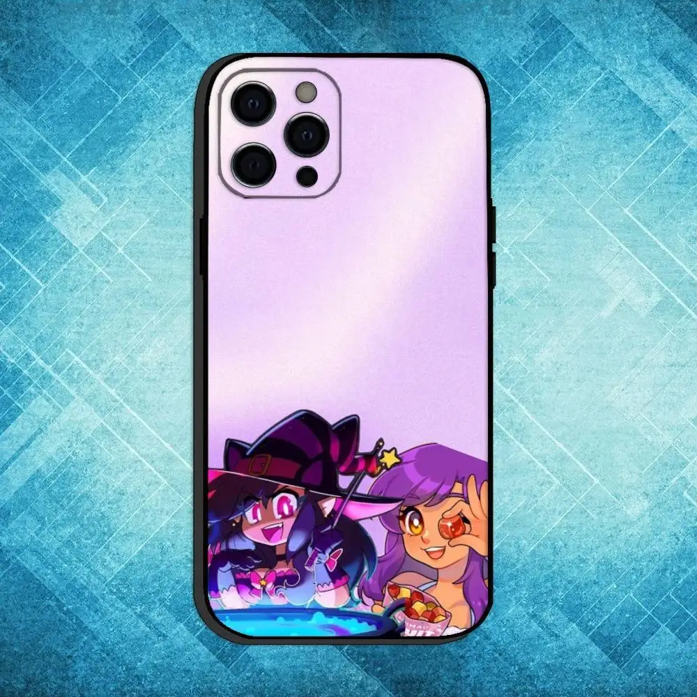 Чехол для телефона A-Aphmau M-Meow с аниме-кошками для iPhone 17,16,15,14,13,12,11 Plus, мягкий черный чехол Pro Max