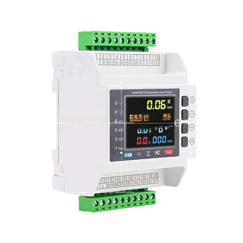Three-phase Four-wire Secondary Meter Smart WiFi Graffiti Mutual Inductance Meter Overcurrent Overload Undervoltage Protection