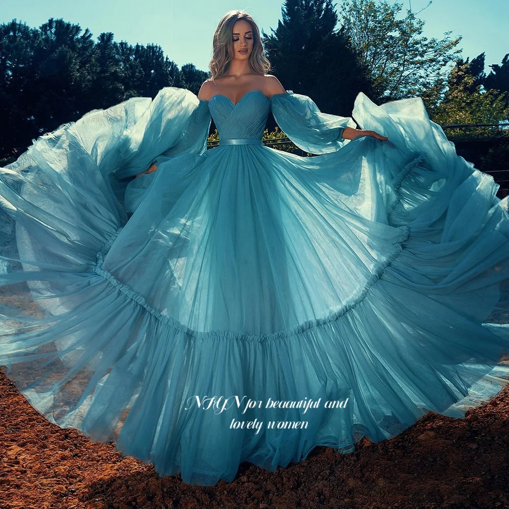 

NFYN Off Shoulder Evening Gown A Line Prom Dress with Sweetheart Evening Dresses فساتين مناسبة رسميةCustomized