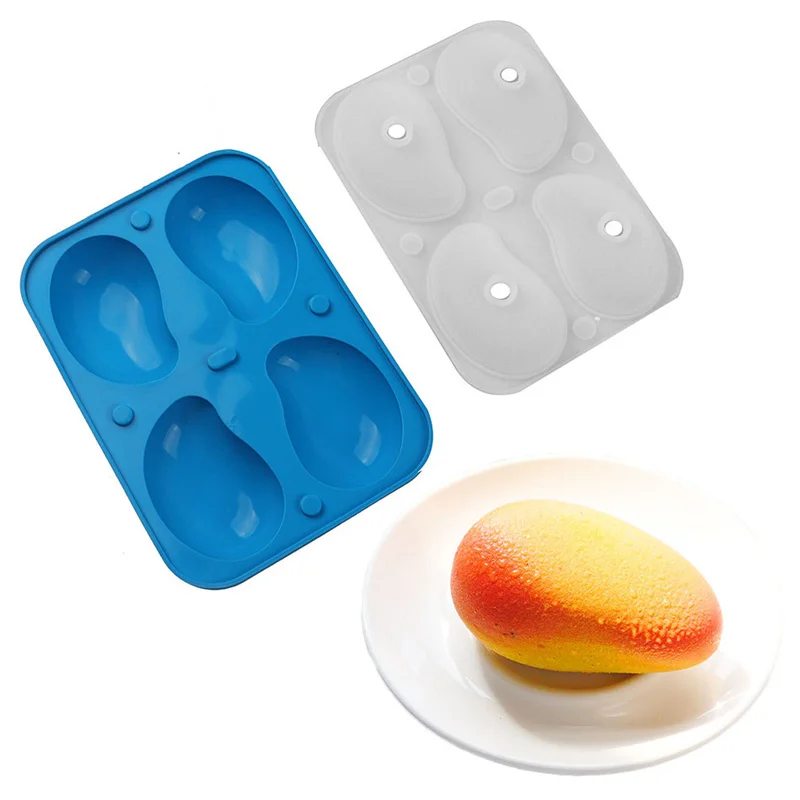 3D Mango Fruit Shape Silicone Mold Chocolate Mousse Cake Moulds Baking Tray French Dessert Cake Fudge Decorating Tools