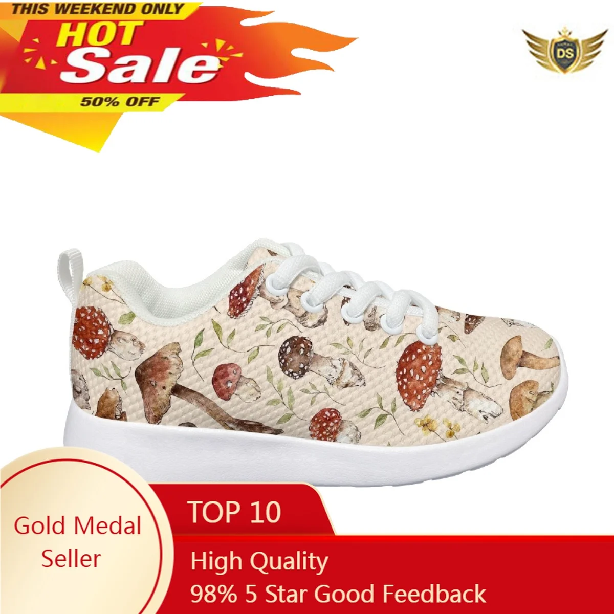 Schattige Paddestoelhond Kinderschoenen Outdoor Reizen Vrijetijdscomfort Sneakers Voor Kinderen Hot Sales Zachte Zool Zapatos Para Mujeres