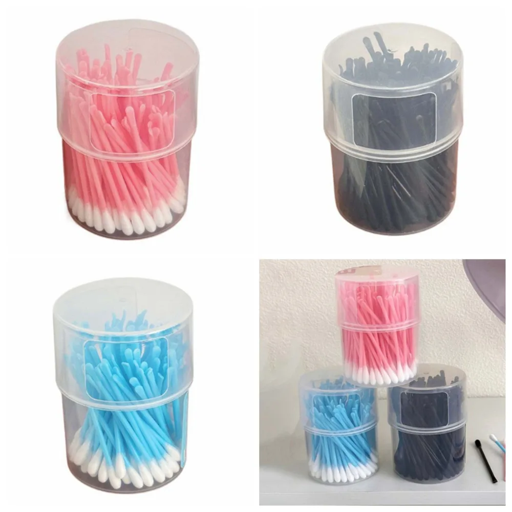 100 قطعة/المجموعة رمش تمديد الغراء إزالة مزدوجة رئيس مسحات القطن برعم القطن الأنف Lipstik الأذن تنظيف ماكياج القطن عصا PP #1