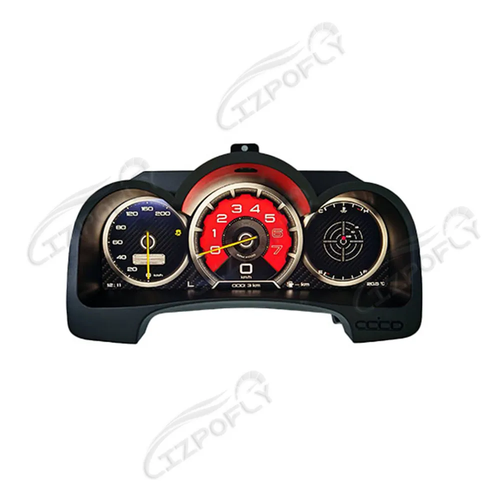 

LCD Speedometer Car Dashboard For Toyota Hilux Digital Cluster Virtual Cockpit Panel Instrument Cluster GPS Plug and Play Linux