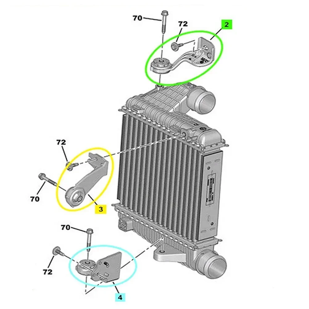 

For Engine Cooling System Repair Silver Intercooler Bracket Holder Intercooler Bracket Factory Specification Design