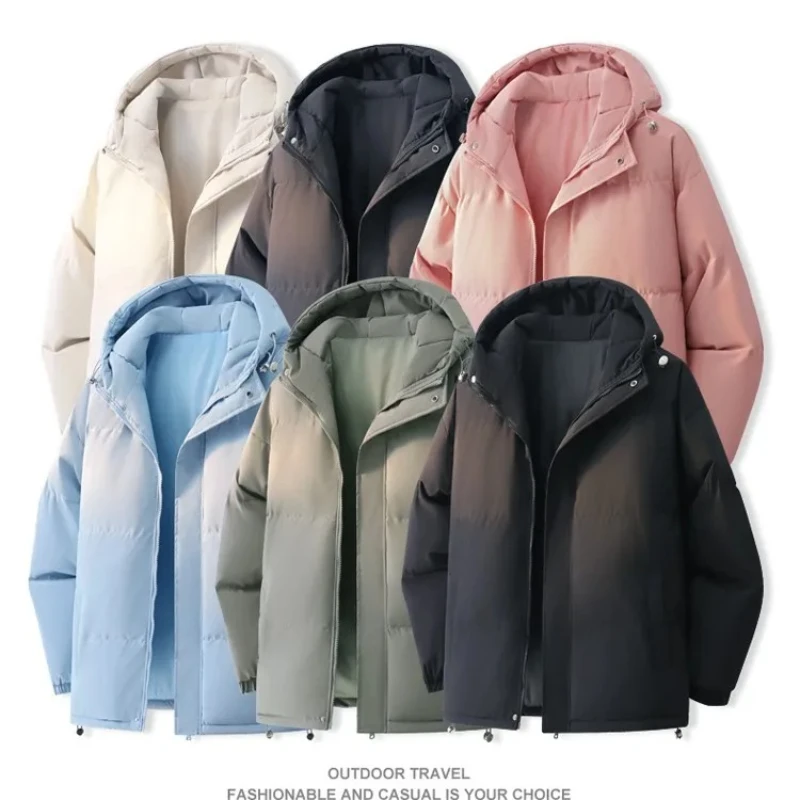 

Hooded Parkas Men's Winter Thick Cotton Padded Jacket Korean Version Trendy Loose Fashion Brand Couple Multi-color Bread Jackets