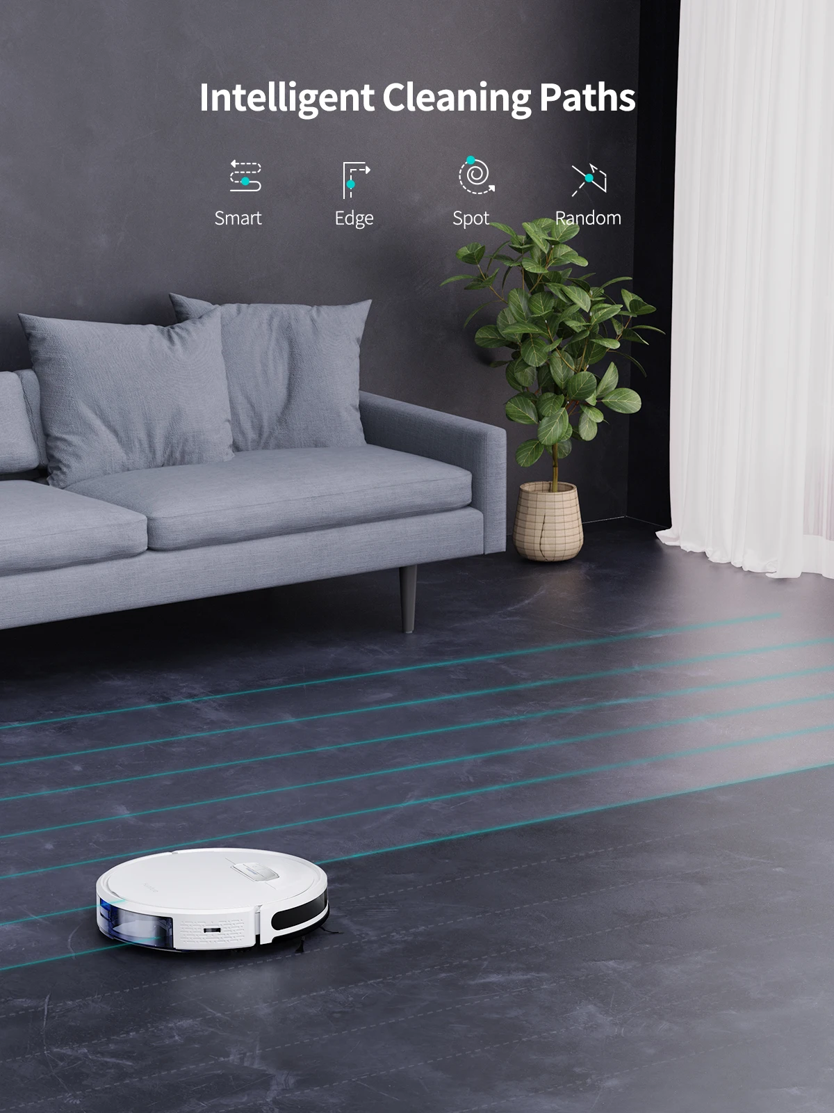 Honiture Roboter Staubsauger 4000pa Absaugung 3 in 1 Kehr mopp für Teppich selbst ladende App Sprach steuerung Smart Home Appliance