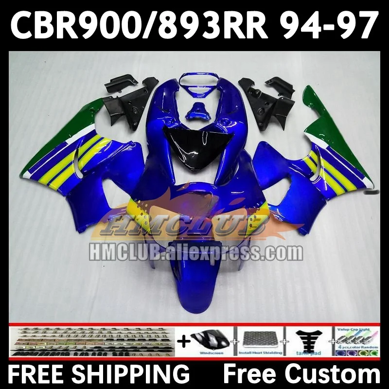 Fairing Kit For HONDA CBR900 CBR893 RR CBR 900 893RR CBR900RR 72No.14 CBR893RR 94 95 blue green 96 97 1994 1995 1996 1997 Body