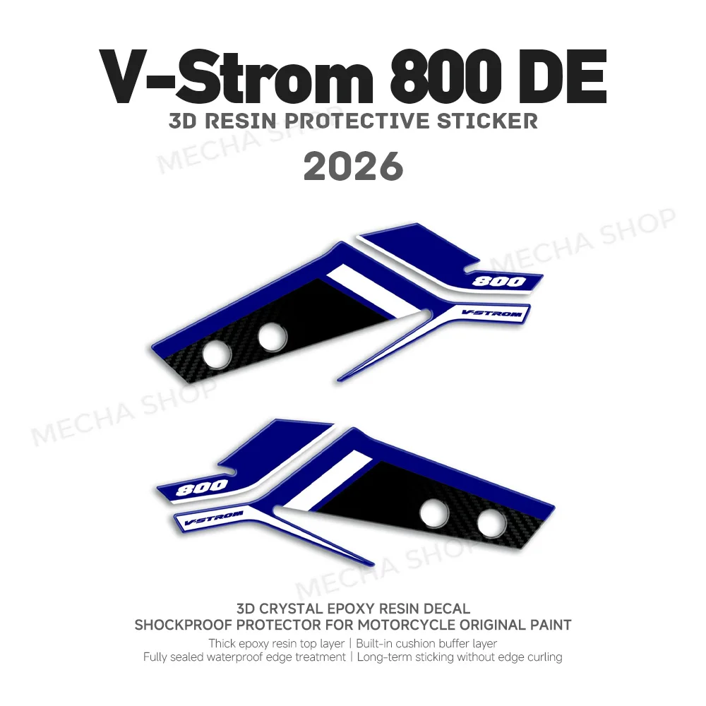 For V-Strom 800 DE 2023-2026 3D Resin Decal Protection Kit Hand Guard Decal Waterproof