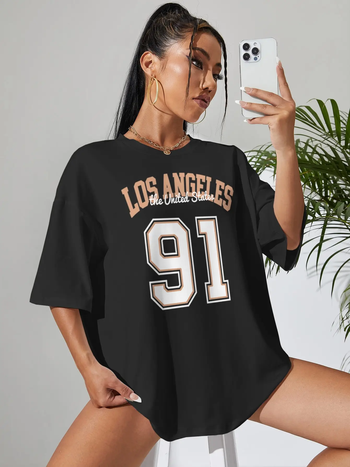 Los Angeles The United States 91 Cotton T-Shirt Original Comfortable T-Shirts Individual Creativity Tshirt Fashion Sport T-Shirt