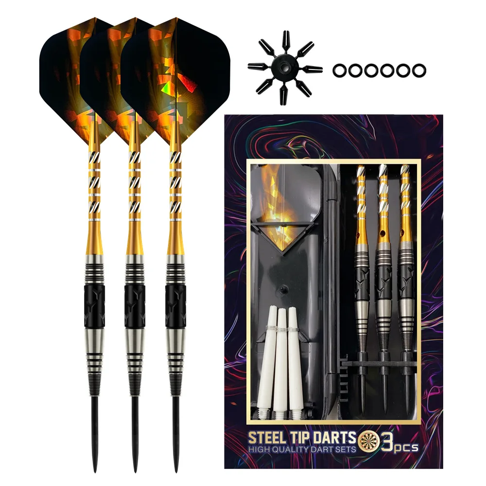 

23g Hard Tip Tungsten Steel Darts Indoor Throwing Sports Darts Competitive High Stability Flight 3pcs/set