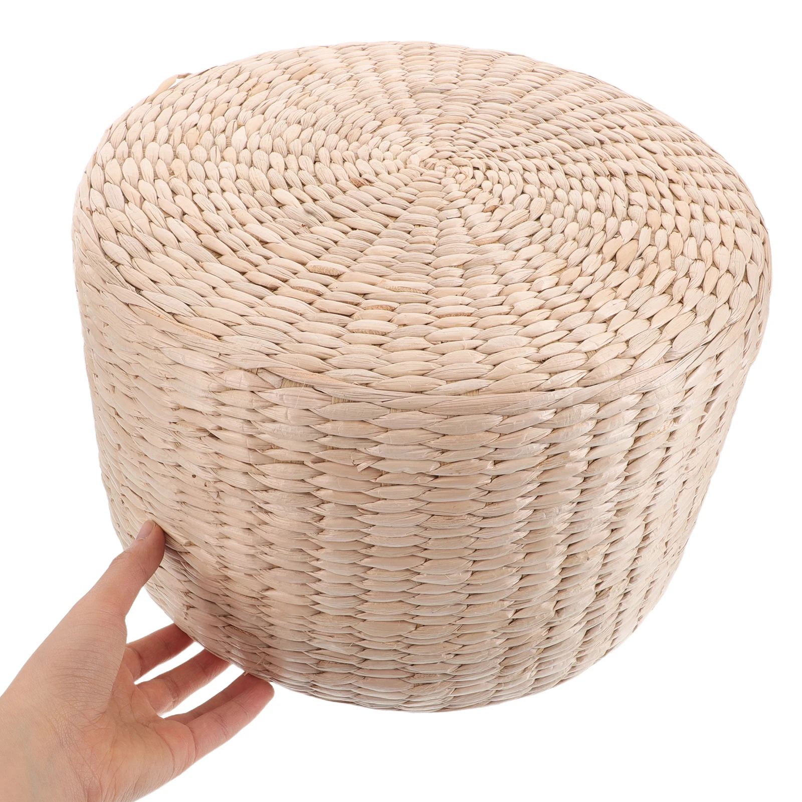 

Natural Straw Woven Stool Japanese Style Kids Floor Cushion Lightweight Round Seat for Toddlers Multi-Functional Decorative