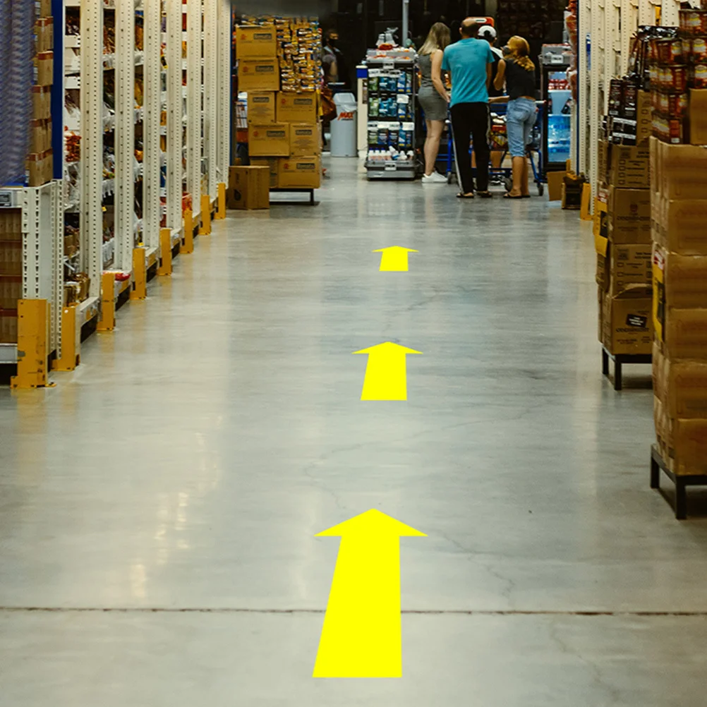 2 قطعة إشارة اتجاهية مقاوم للماء بولي كلوريد الفينيل الطابق صور مطبوعة للحوائط سهلة التطبيق لا الغراء علامات لاصقة طويلة الأمد السلامة المرورية