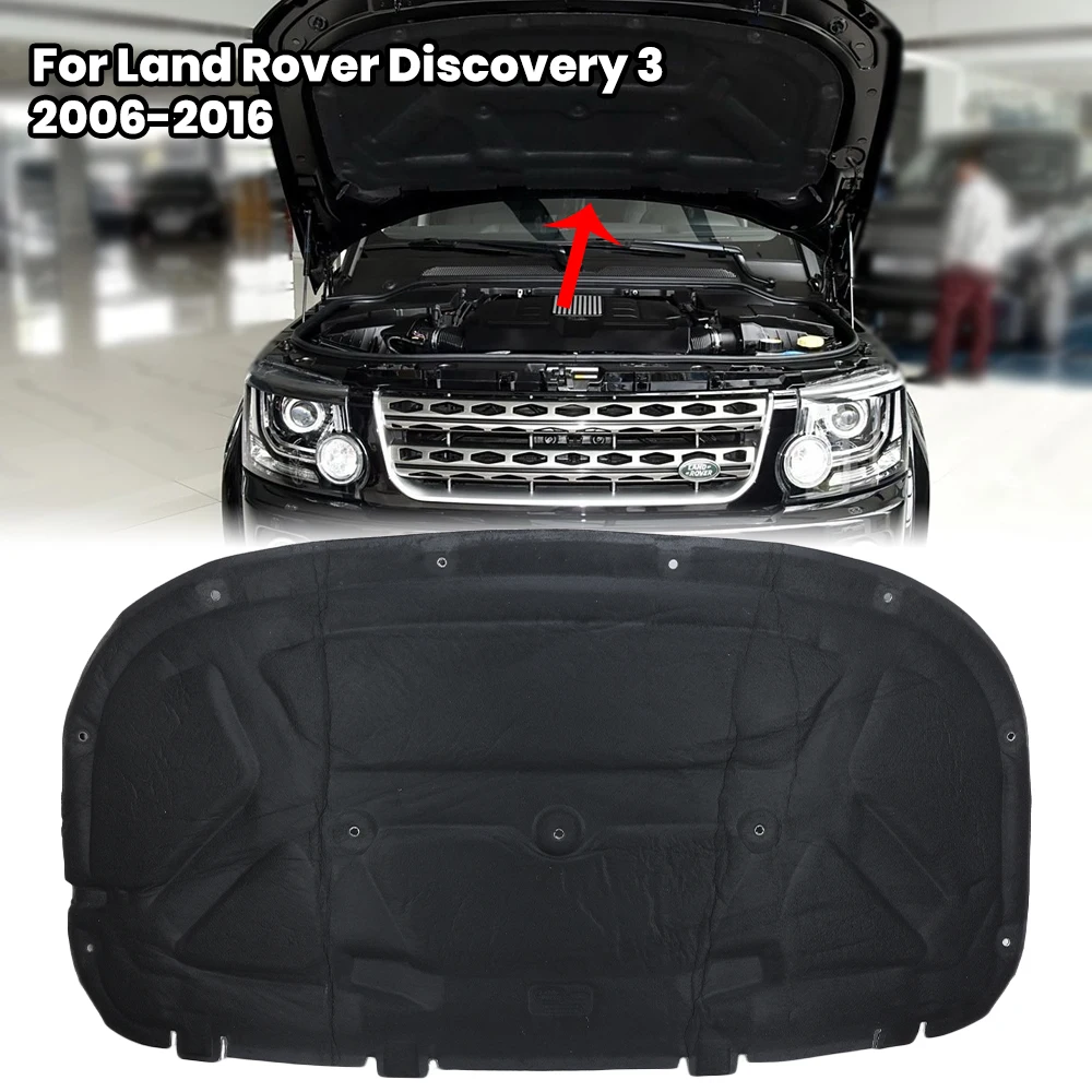 Front Hood Engine Firewall Mat Pad Cover for Land Rover Discovery 3 2006-2016 Heat Sound Insulation Cotton Engine Interior