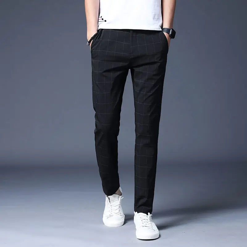 

Work Man Suits Pants Office Stylish Dress Vintage Elegant Anti-wrinkle Clothing Chinese Homme Summer 2025 Suit Trousers for Men