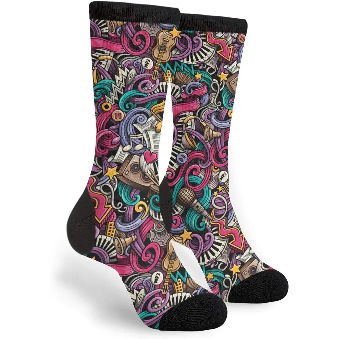 

Ankle Crew Casual Mid Calf Dress Socks Long Tube Socks For Men Women Harajuku Retro Style Breathable Non-slip Sports Socks